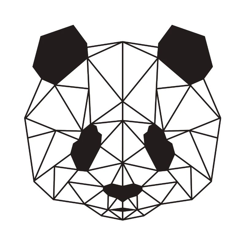 Panda geometric gift bear idea Pandas polygon