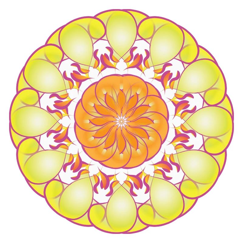 Yellow circle pattern sun flowers gift