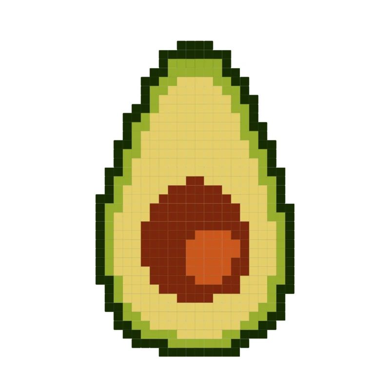 Pixel avocado