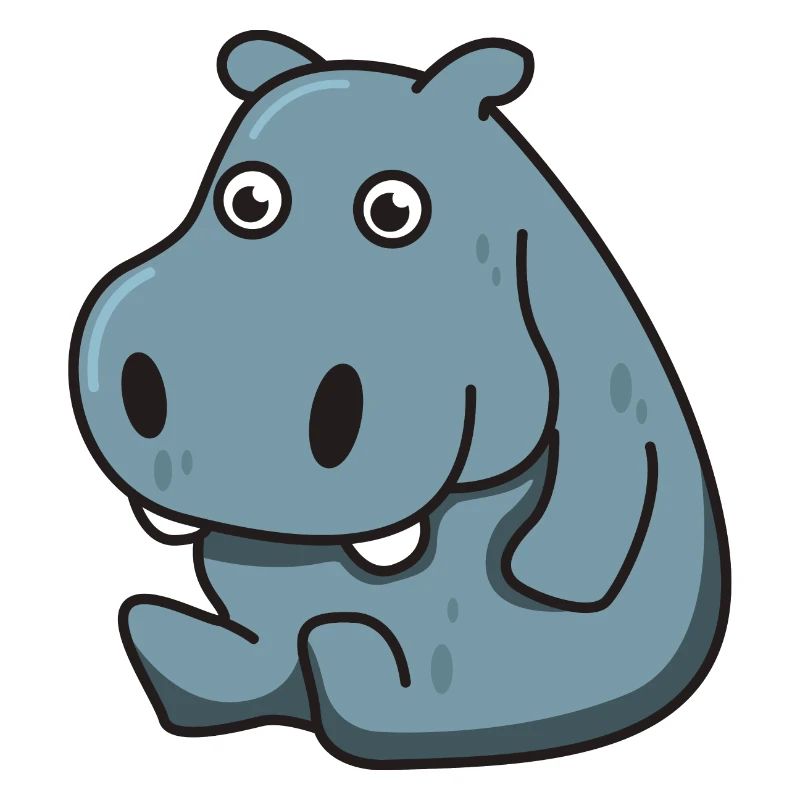 Nilpferd Geschenk Hippo Tier comic niedlich Kind