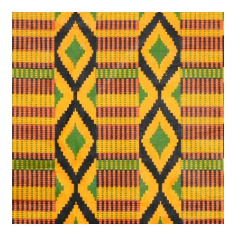 Green, yellow and black colored diamond patterns