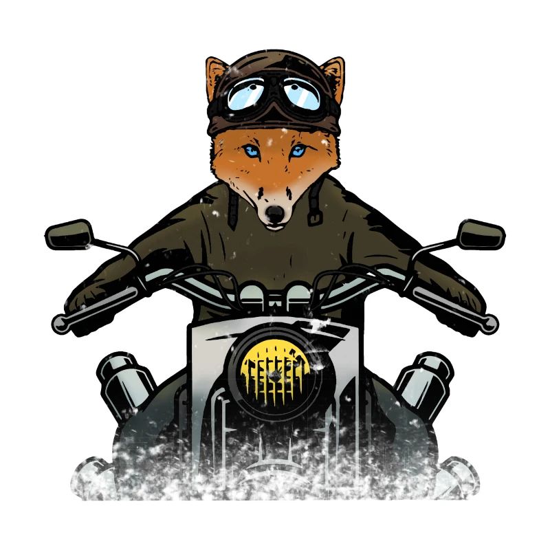 Fuchs der Motorradfahrer