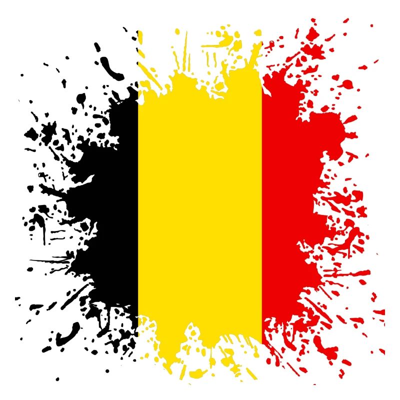 Éclaboussures de couleur drapeau Belgique