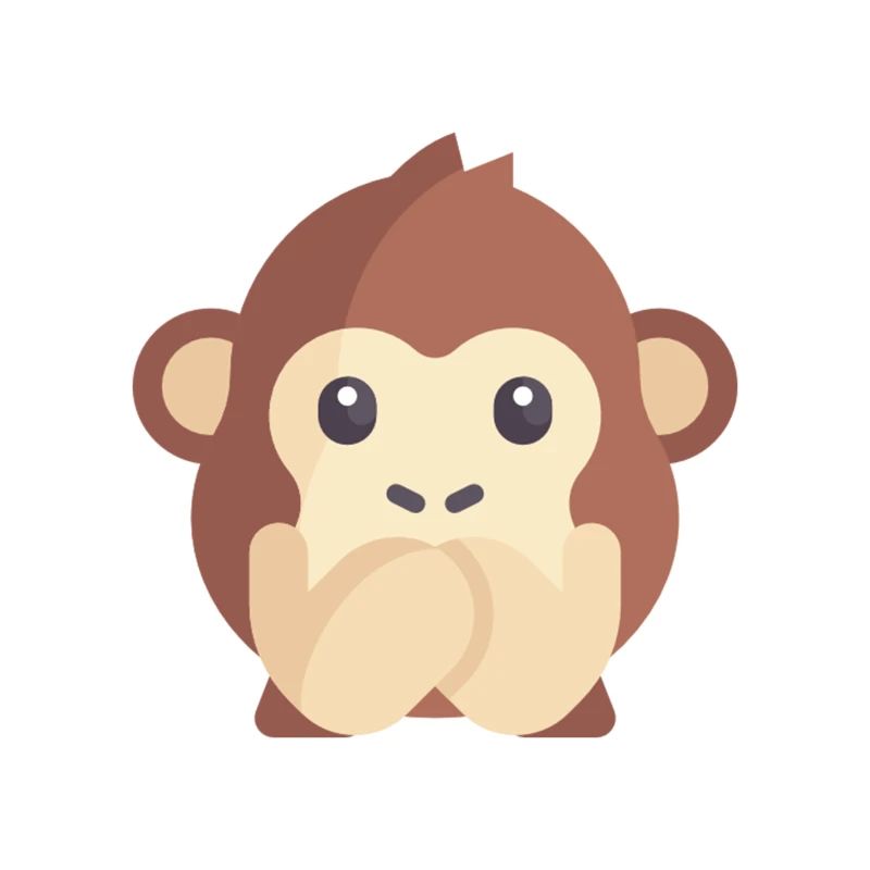 émoticône de singe mignon