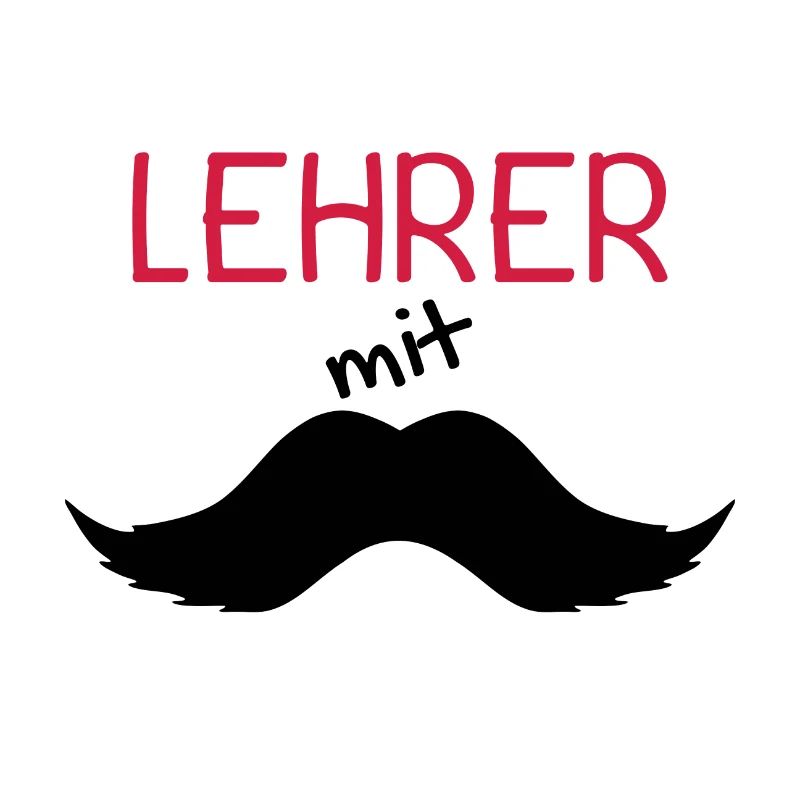 Lehrer mit Schnurrbart