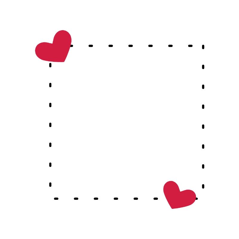 Heart frame ornament line