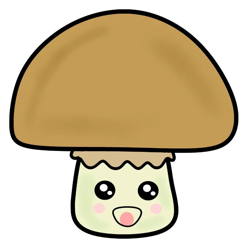 Champignon champignon mignon avec visage
