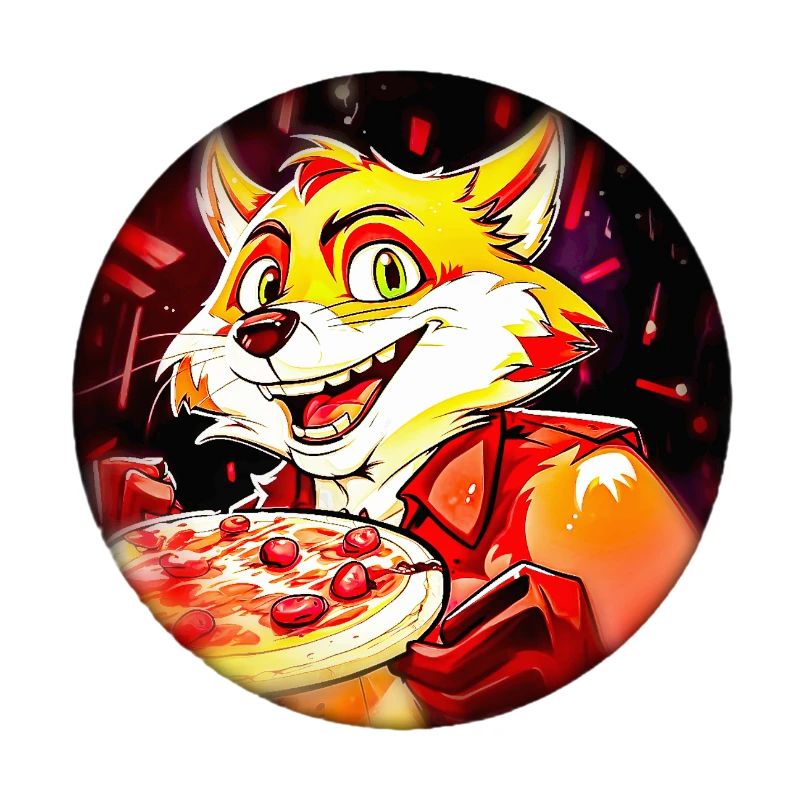 Fuchs mit Pizza