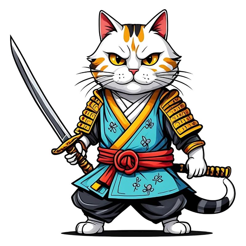 Chat samouraï