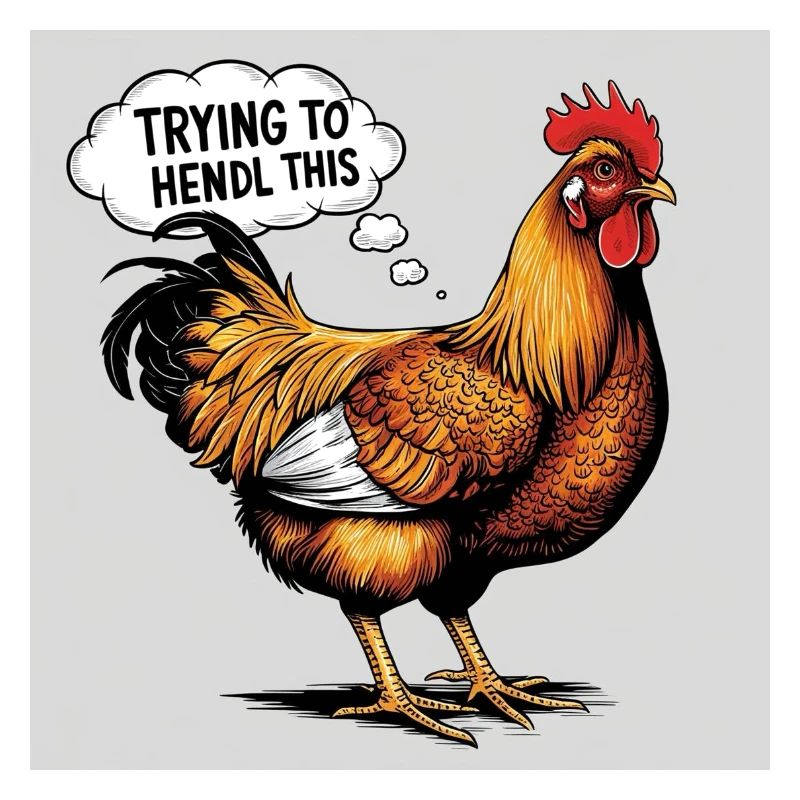 Chicken "Trying to hendl this"