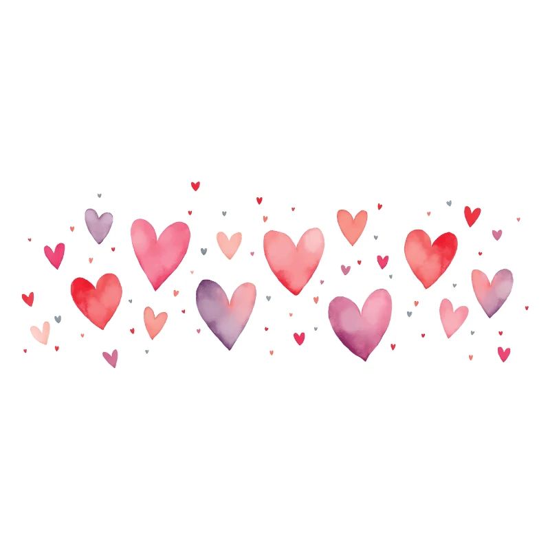 Love Hearts Shape Pattern Print