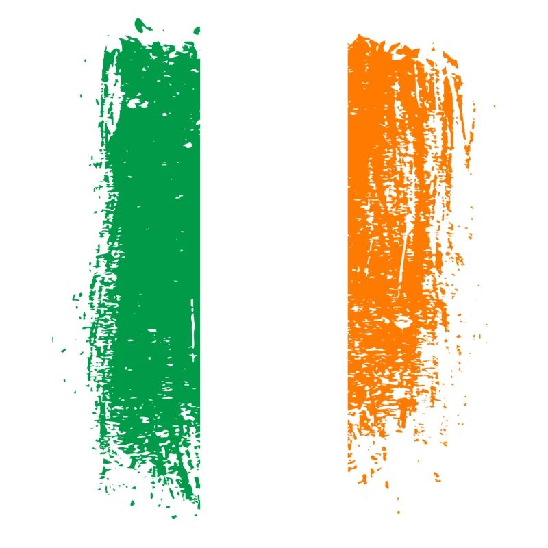 Irish Tricolor Distressed Flag