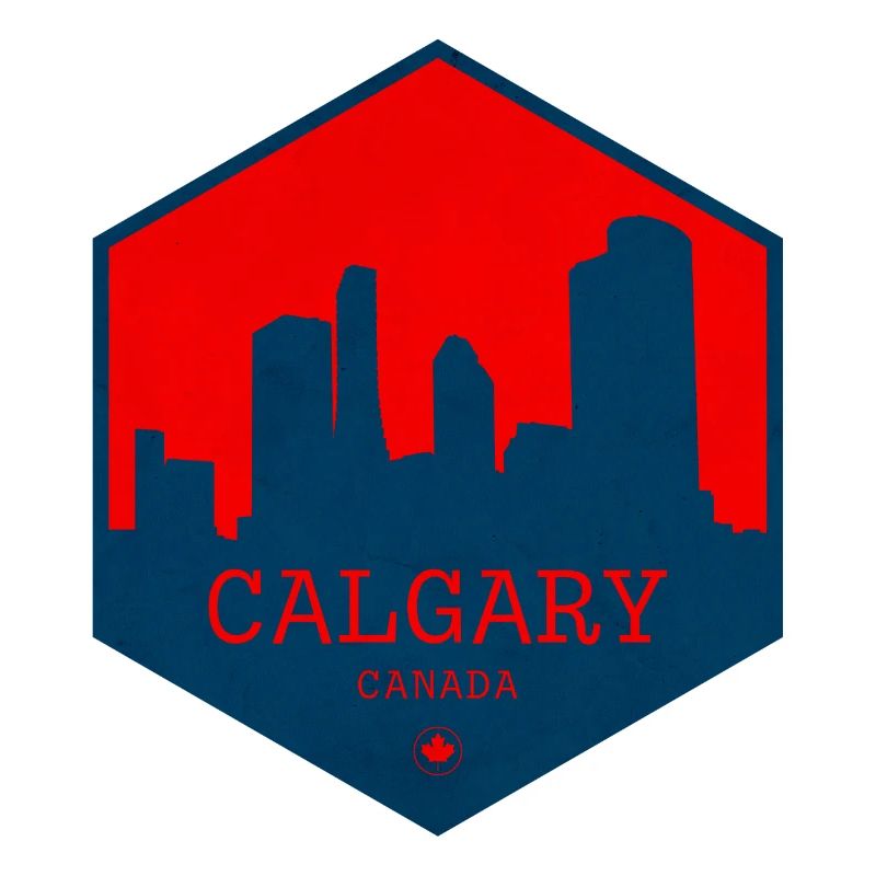 Calgary Skyline Kanada – Urbanes Emblem Design