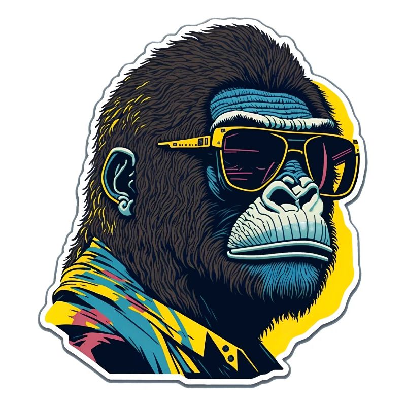 Gorilla with sunglasses