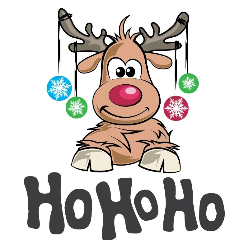 hohoho reindeer moose symbol deer balls icon