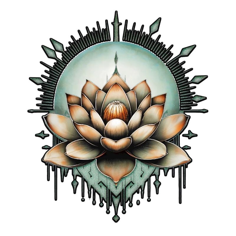 Meditative elegance. Exquisite lotus flower