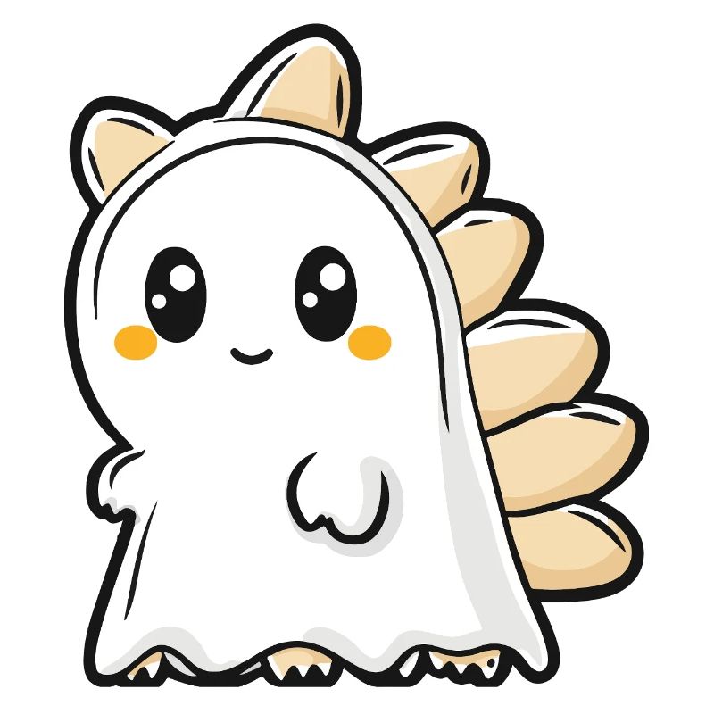 Dinosaur Stegosaurus Halloween Ghost