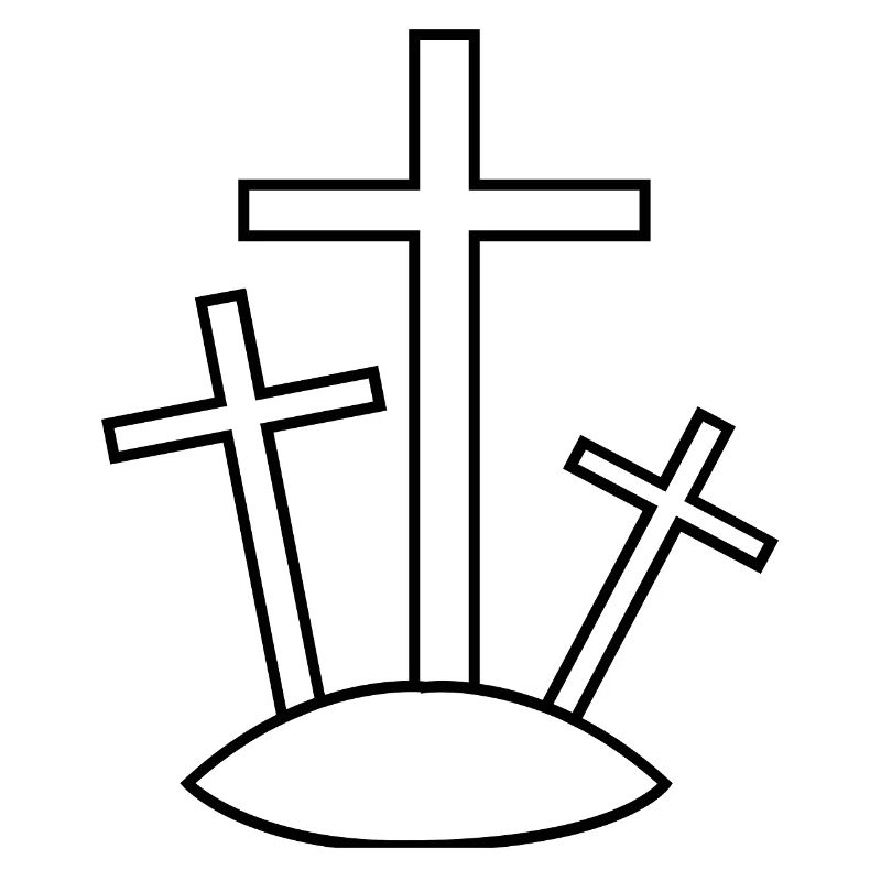 Trois croix sur la colline