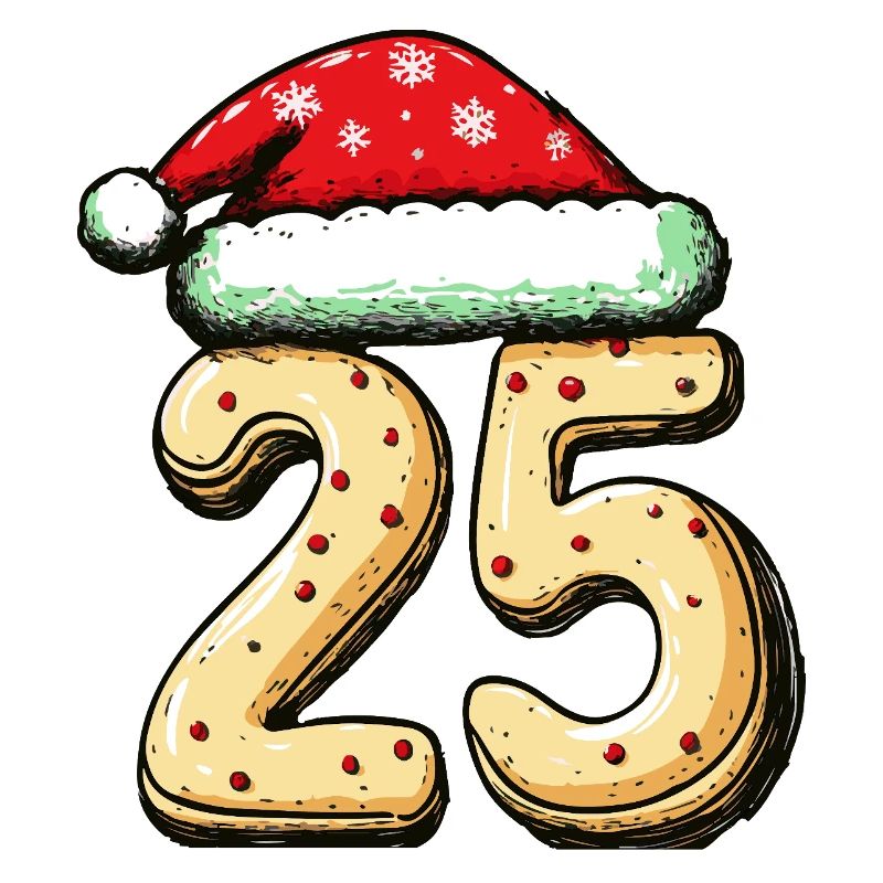 Biscuit 25 chiffres Noël