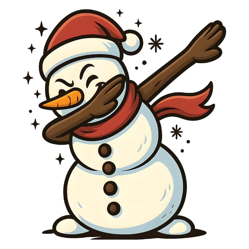 Dabbing Snowman