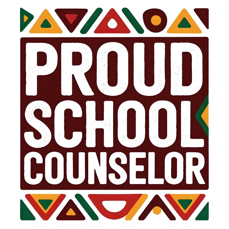 Proud School Counselor | Geometric Pattern
