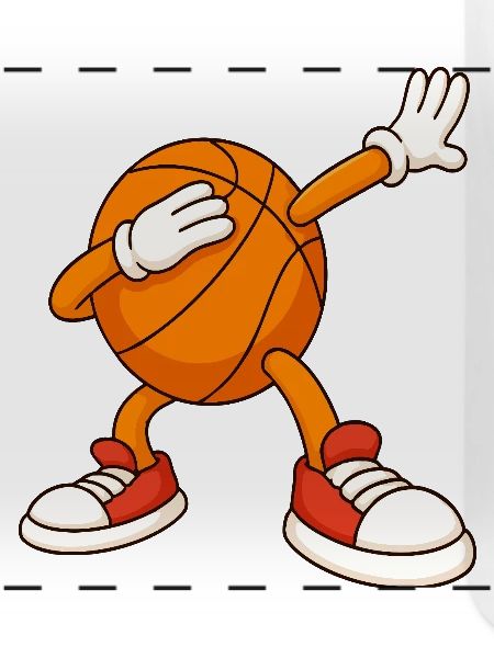Basketball-Maskottchen-Deckgesicht