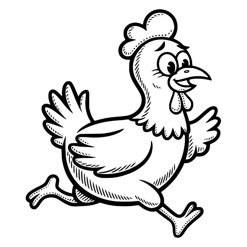 Poule Poule Drôle Course de Coq Course