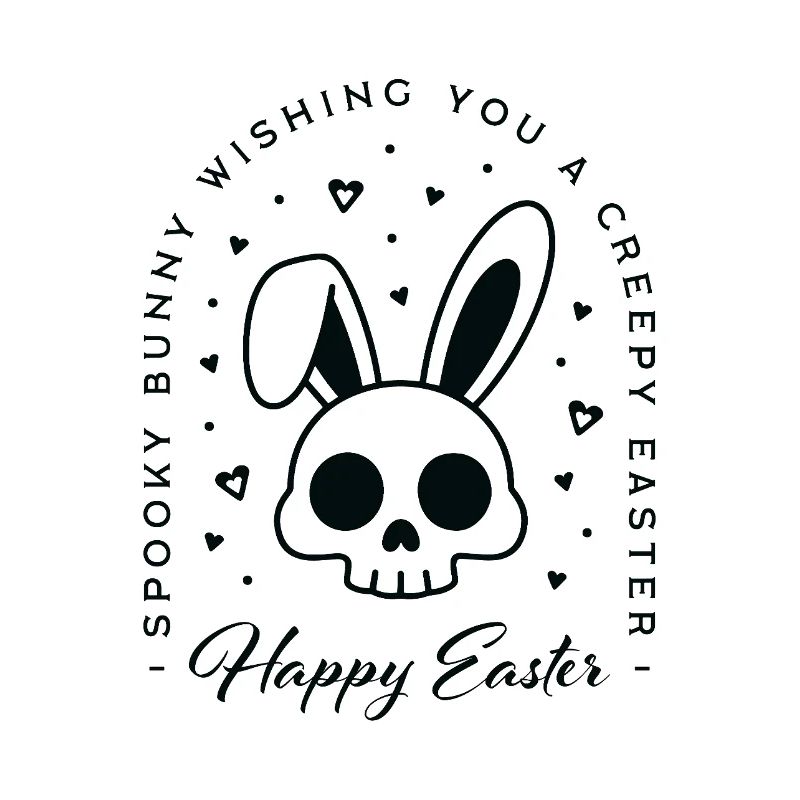 Happy Easter creepy wishes spooky bunny