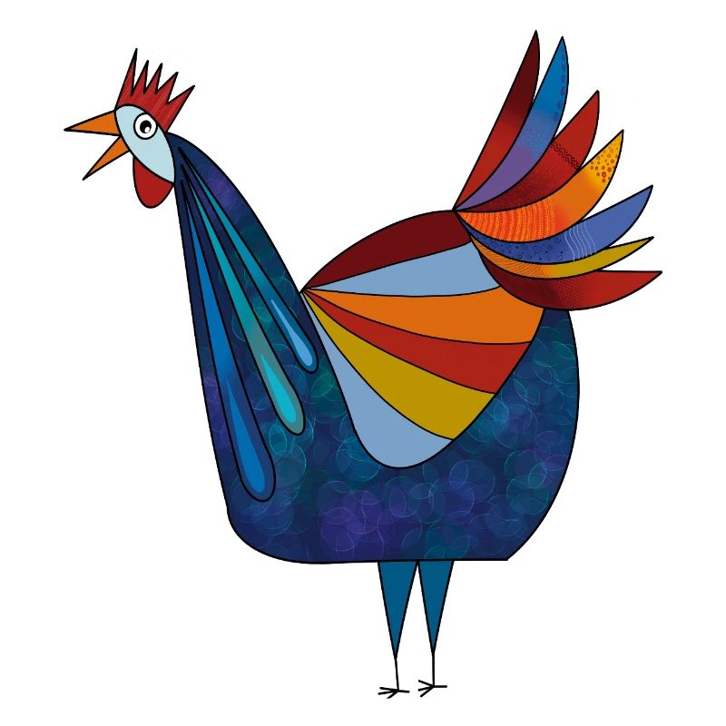 Fans de poulet - Coq - Coq - Poulet fleur - Bio