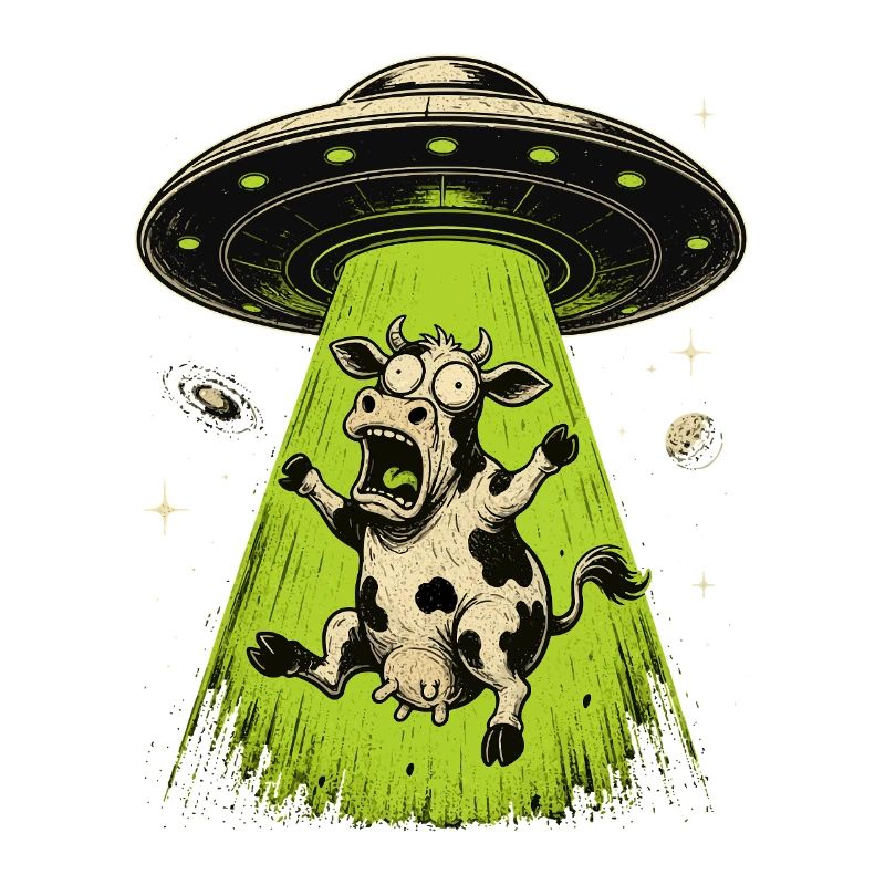 Alien Cow Abduction Weirdcore Surreal