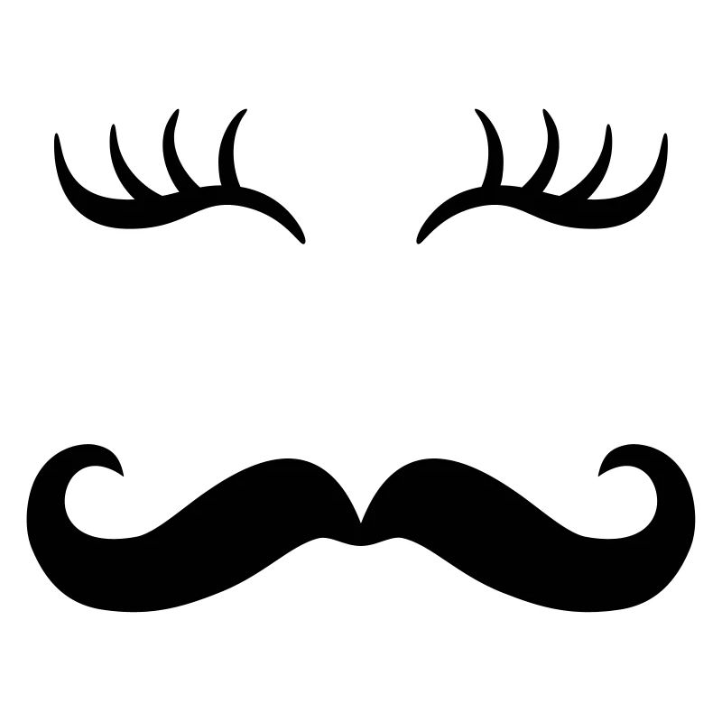 Moustache et cils