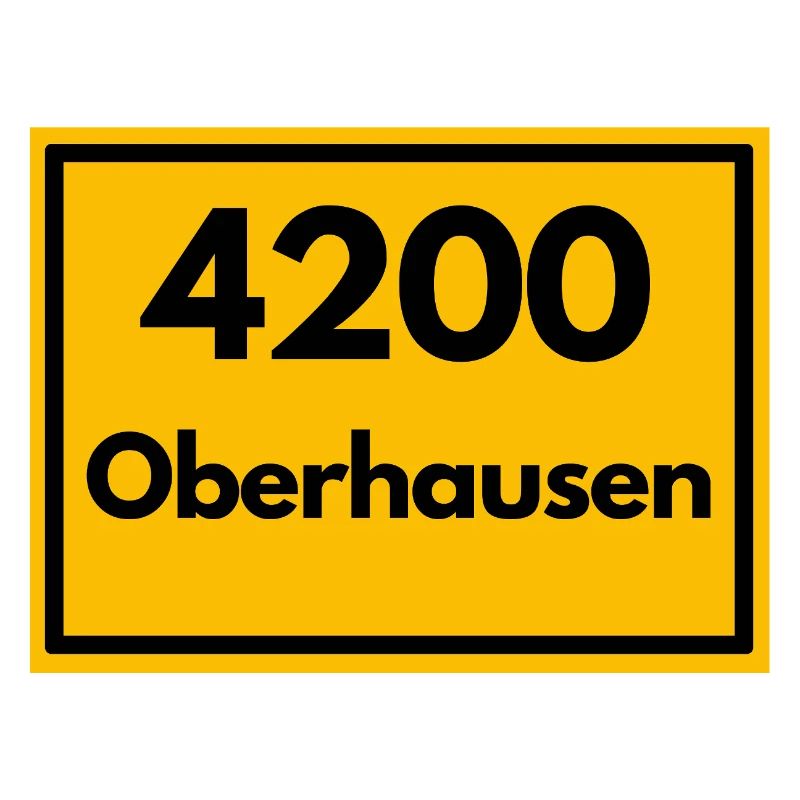 Panneau de lieu - puis rétro ancien code postal 4200 OBERHAUSEN