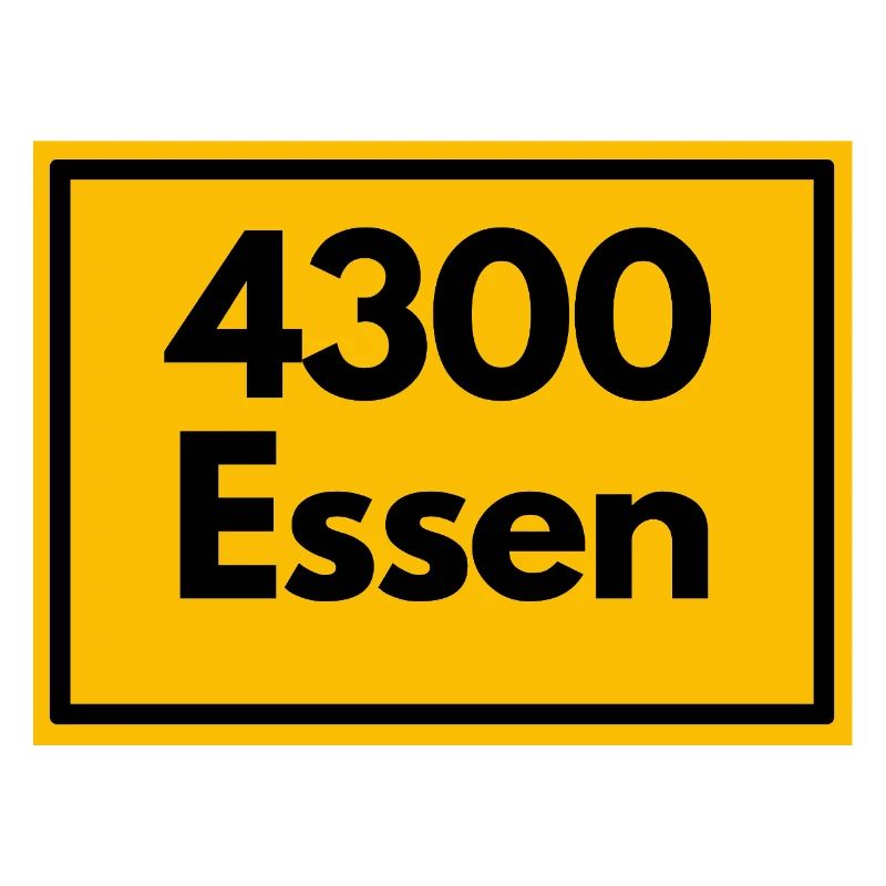 Panneau de la ville - puis rétro ancien code postal 4300 ESSEN