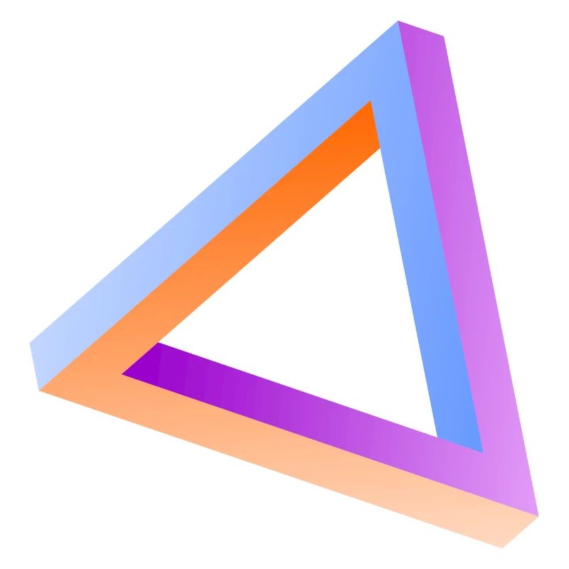 Illusion d'optique triangle impossible