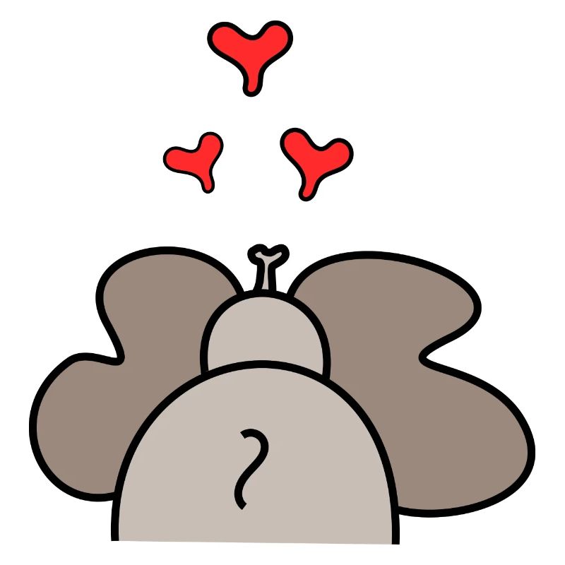 Elefant Herzen rot Herz Geschenk Muttertag