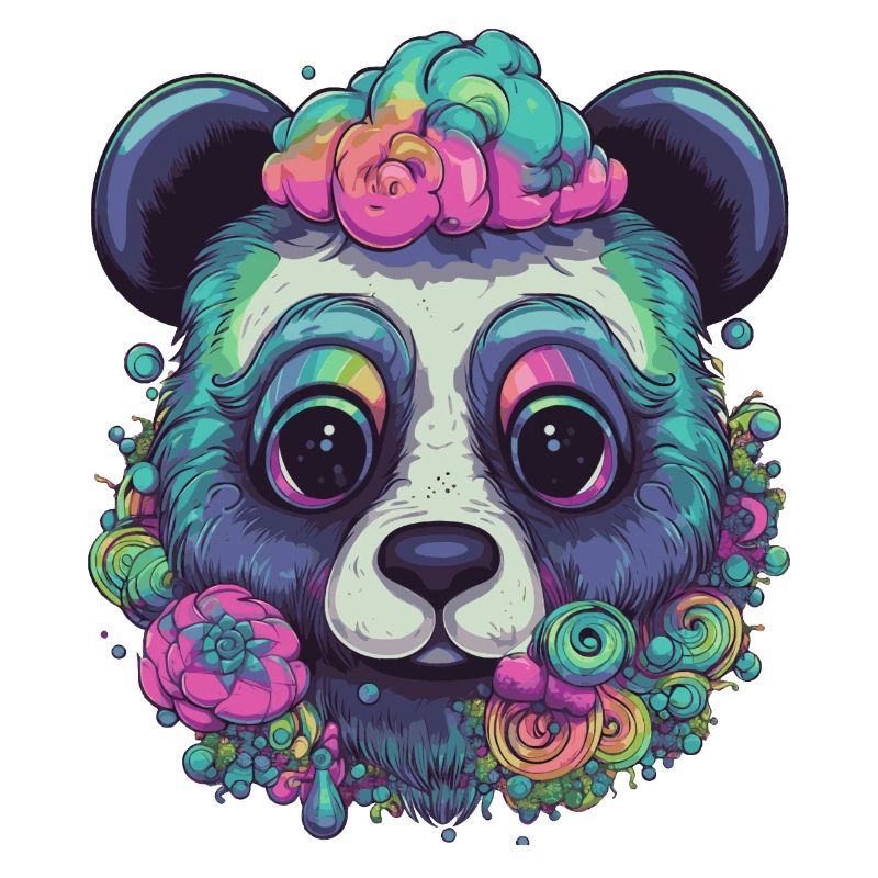Psychedelischer Panda