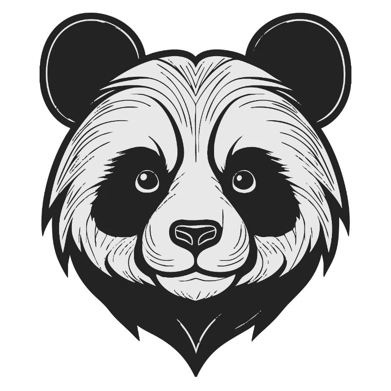 Conception de masque de panda charmant