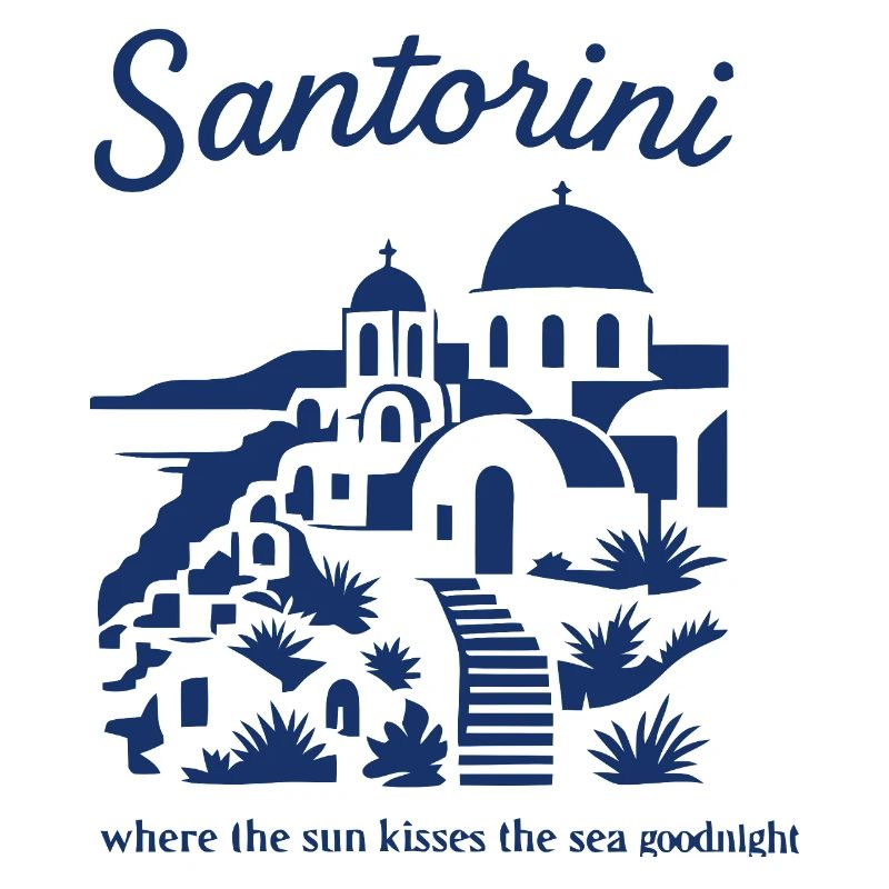 Santorini Sunsets Mountainscape Design