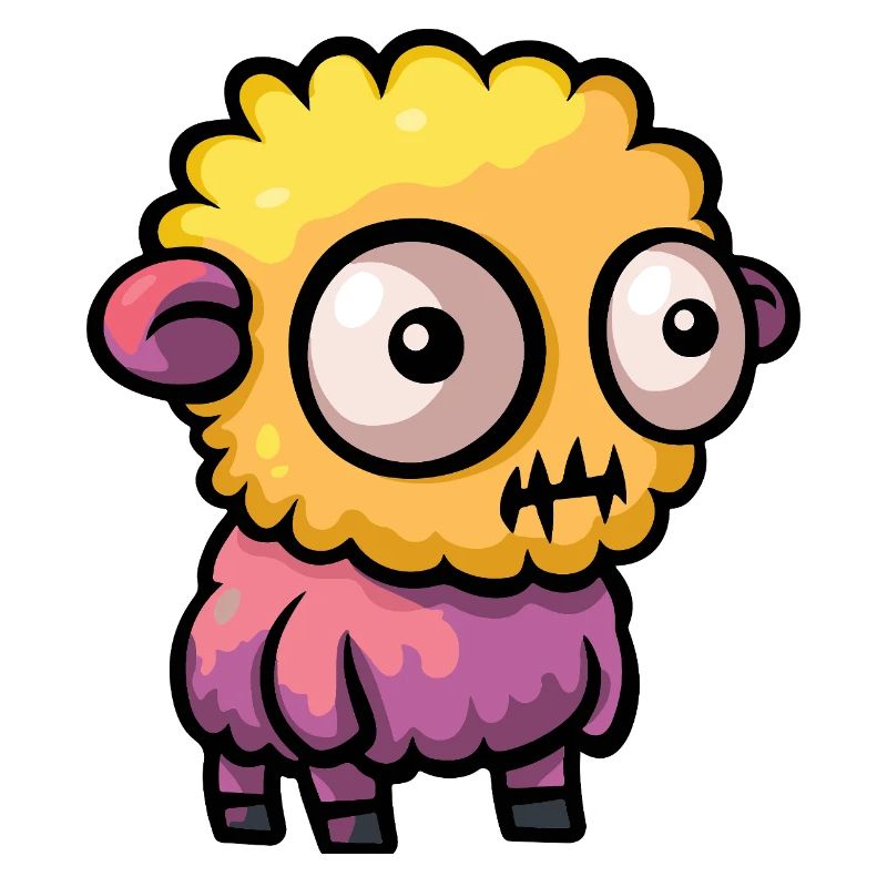 Sheep Halloween Comic Zombie