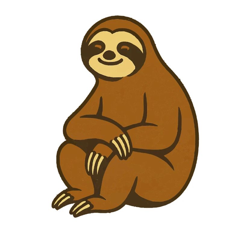 Sloth Cuddle Charm Illustration