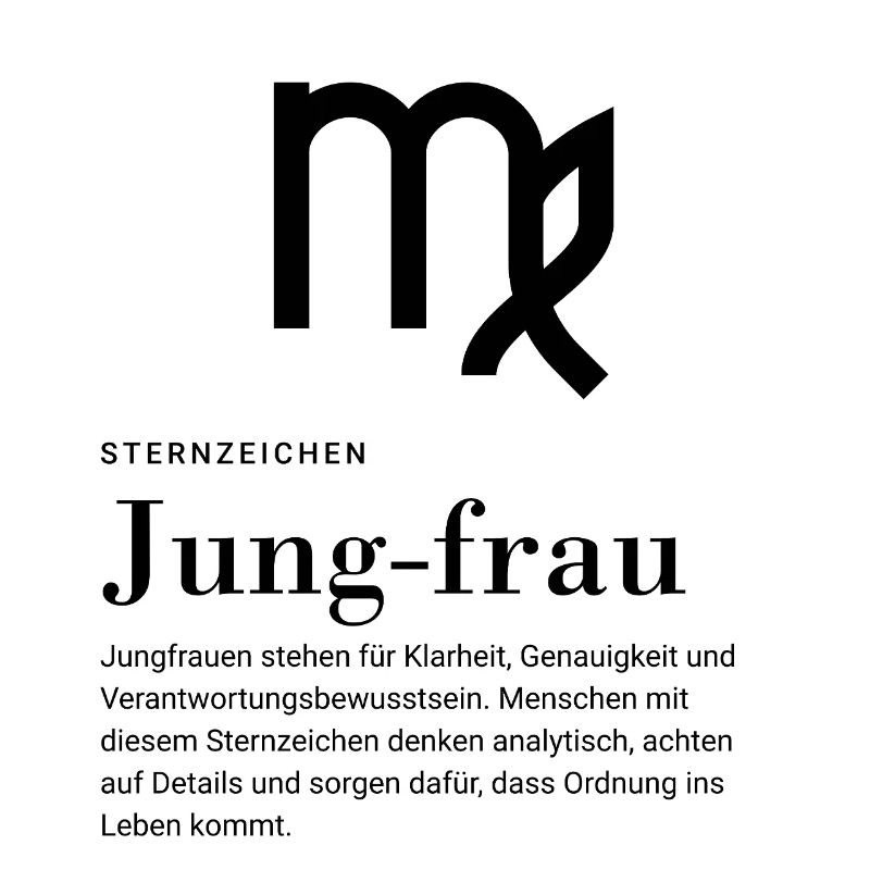 Sternzeichen Jungfrau 