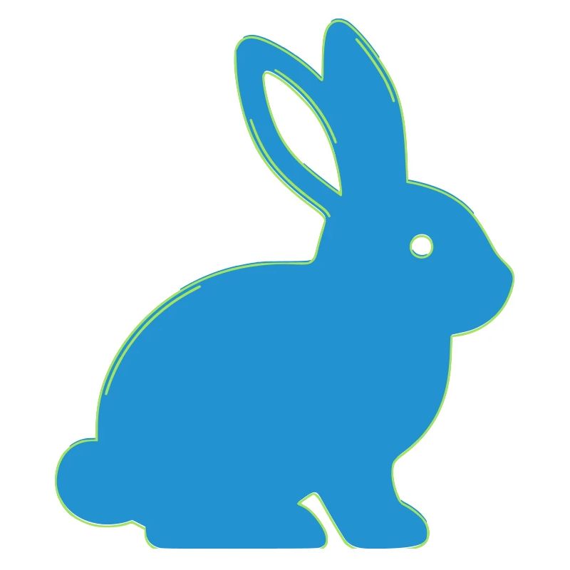 Neon Bunny Y2K Cute Vector