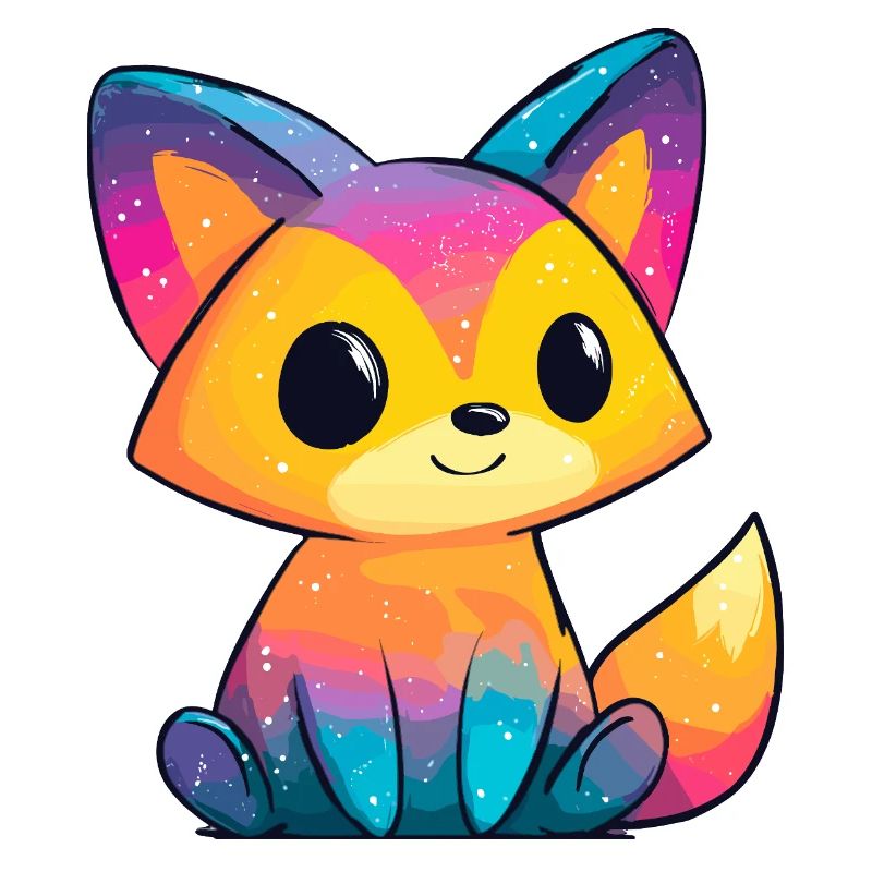 Regenbogenfuchs Cartoon