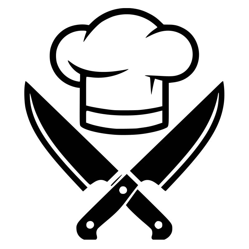 Silhouette de couteau de chapeau de chef