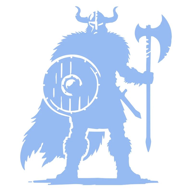 Viking warrior with axe and shield