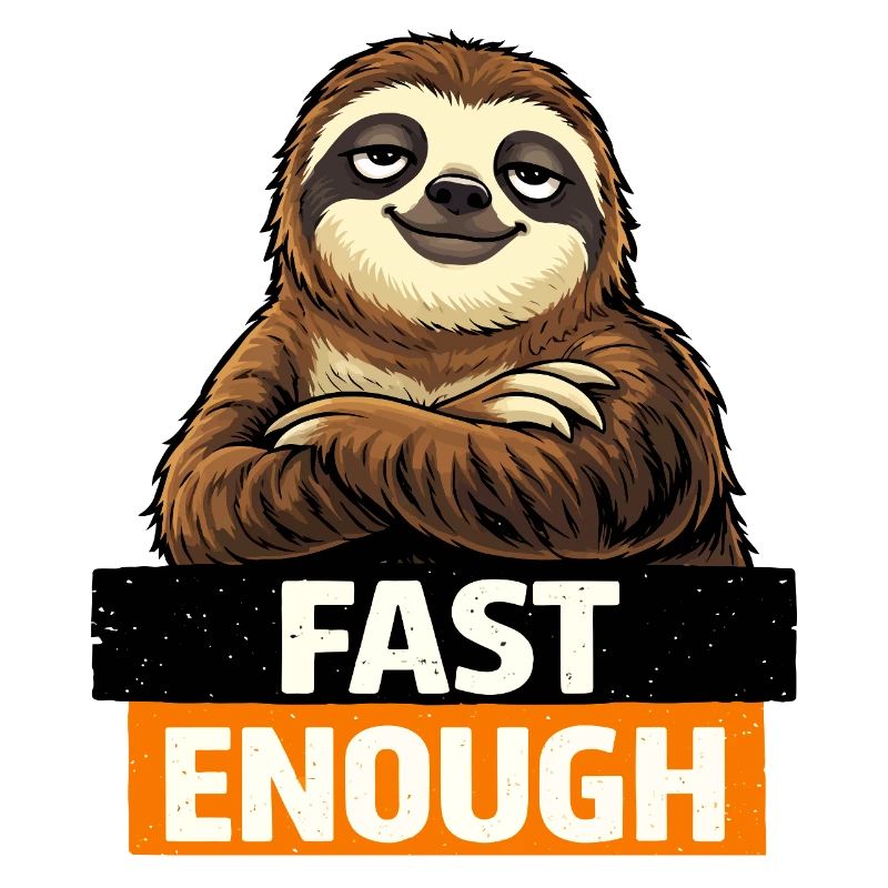 Fast Enough Sloth Graphic