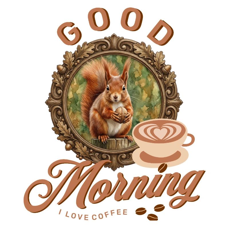 Morgenkaffee mit Eichhörnchen