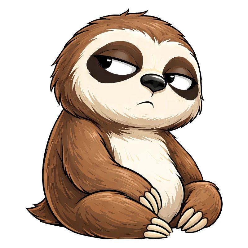 Sloth with tired look