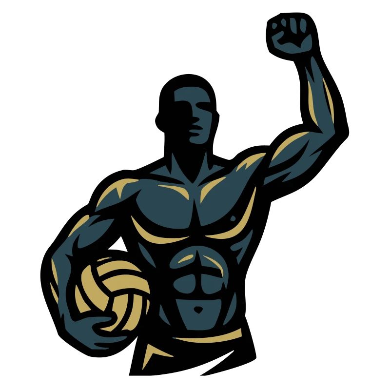 Beach Volleyball Player Muscles Athlete Team