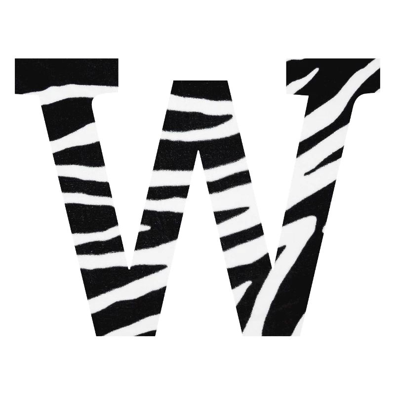 Letter w zebra